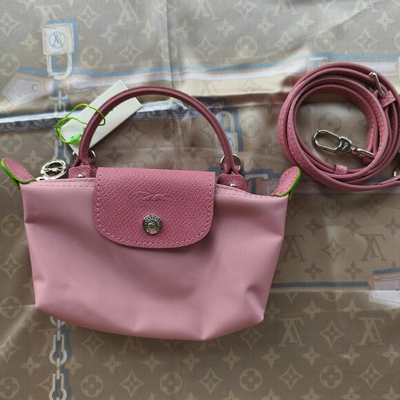 Longchamp Mini Pink Nylon Tote - Picture 1 of 6